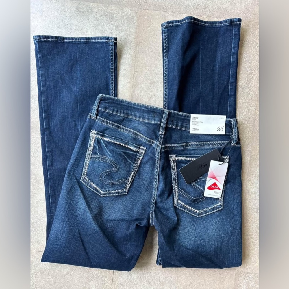 Silver Jeans Women's Dark Blue Boot Cut Jeans